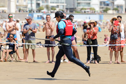 Vendée - Va'a - jusqu'à la ligne sur la plage