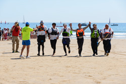 Vendée - Va'a - jusqu'à la ligne sur la plage